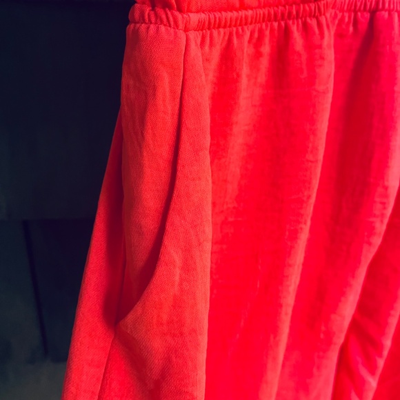 Chelsea28 Orange Fire Surplice Romper Size XXL Fully Lined - Picture 8 of 16